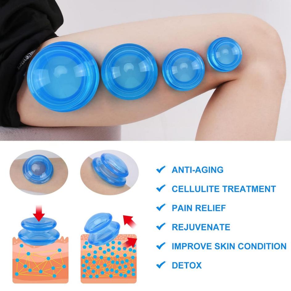 Cupping Therapy Set - 3Pcs Silicone Massage Cupping Set Professional