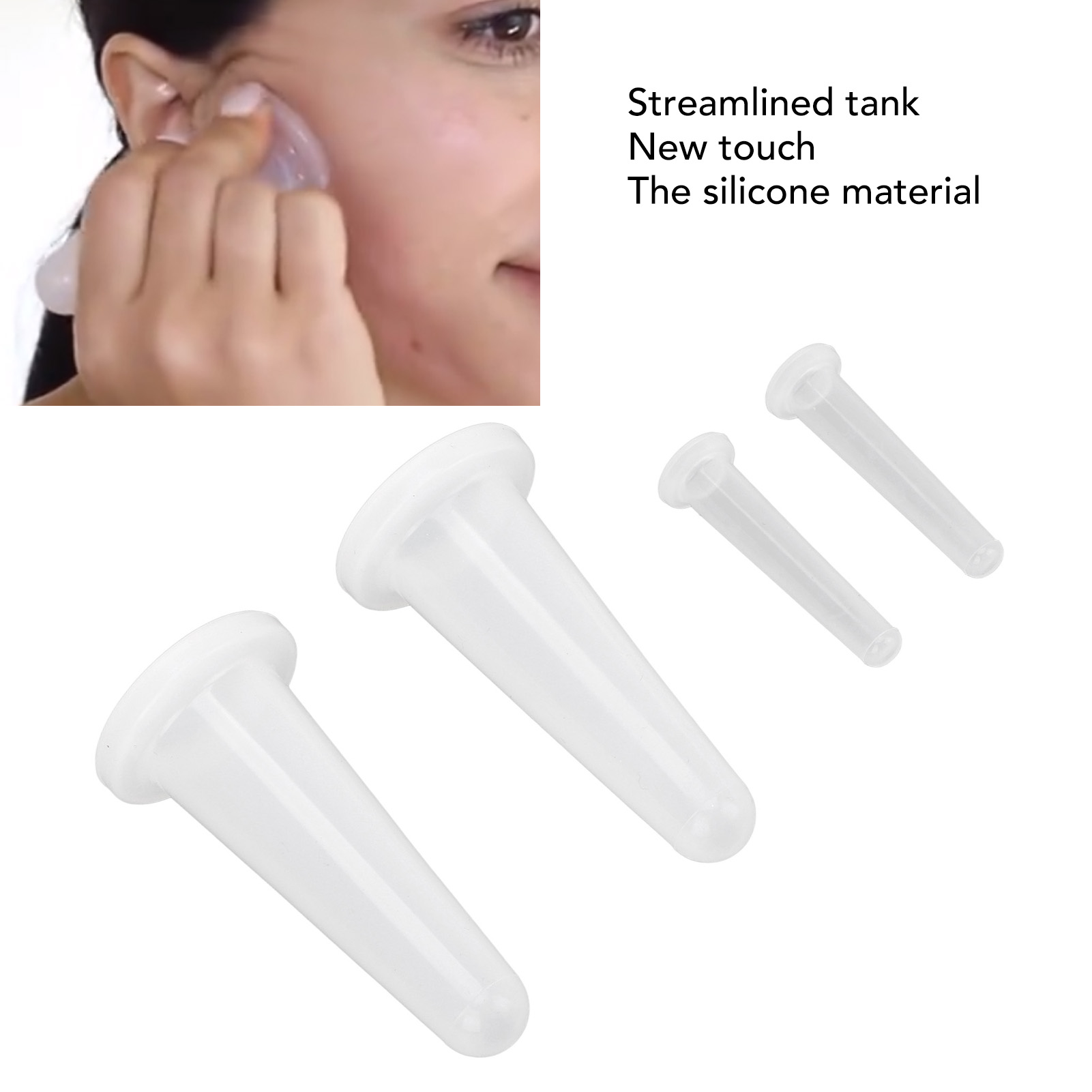 Facial Cupping Set 4pcs Silico - Cupping Therapy Set review and price