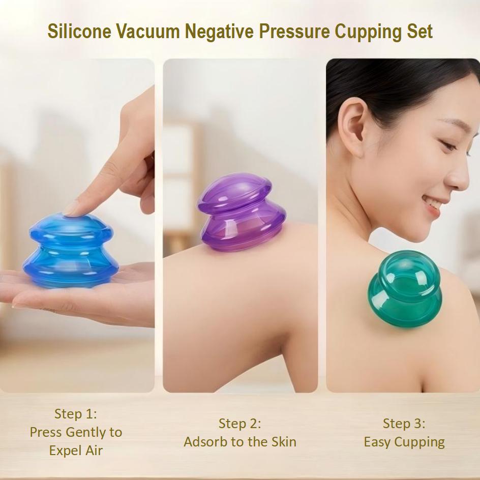 3Pcs Silicone Massage Cupping  - Cupping Therapy Set review and price
