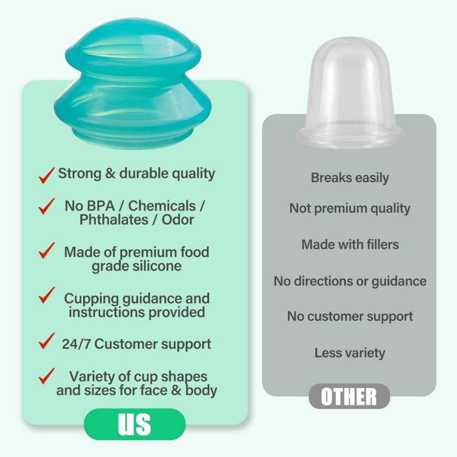 3Pcs Silicone Massage Cupping  - Cupping Therapy Set review and price